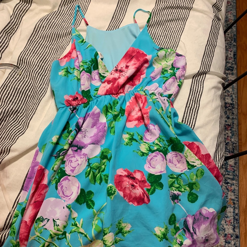 Flower Spaghetti Strap Dress